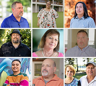 Patient stories collage